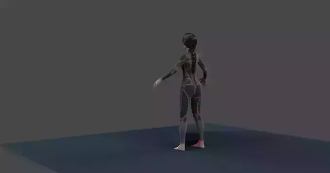 ellie female rigging  3D model