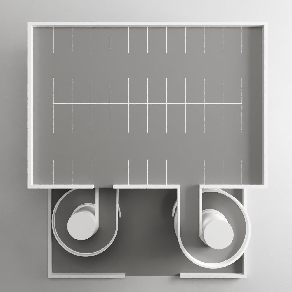 Multistorey car park Low-poly 3D model_3