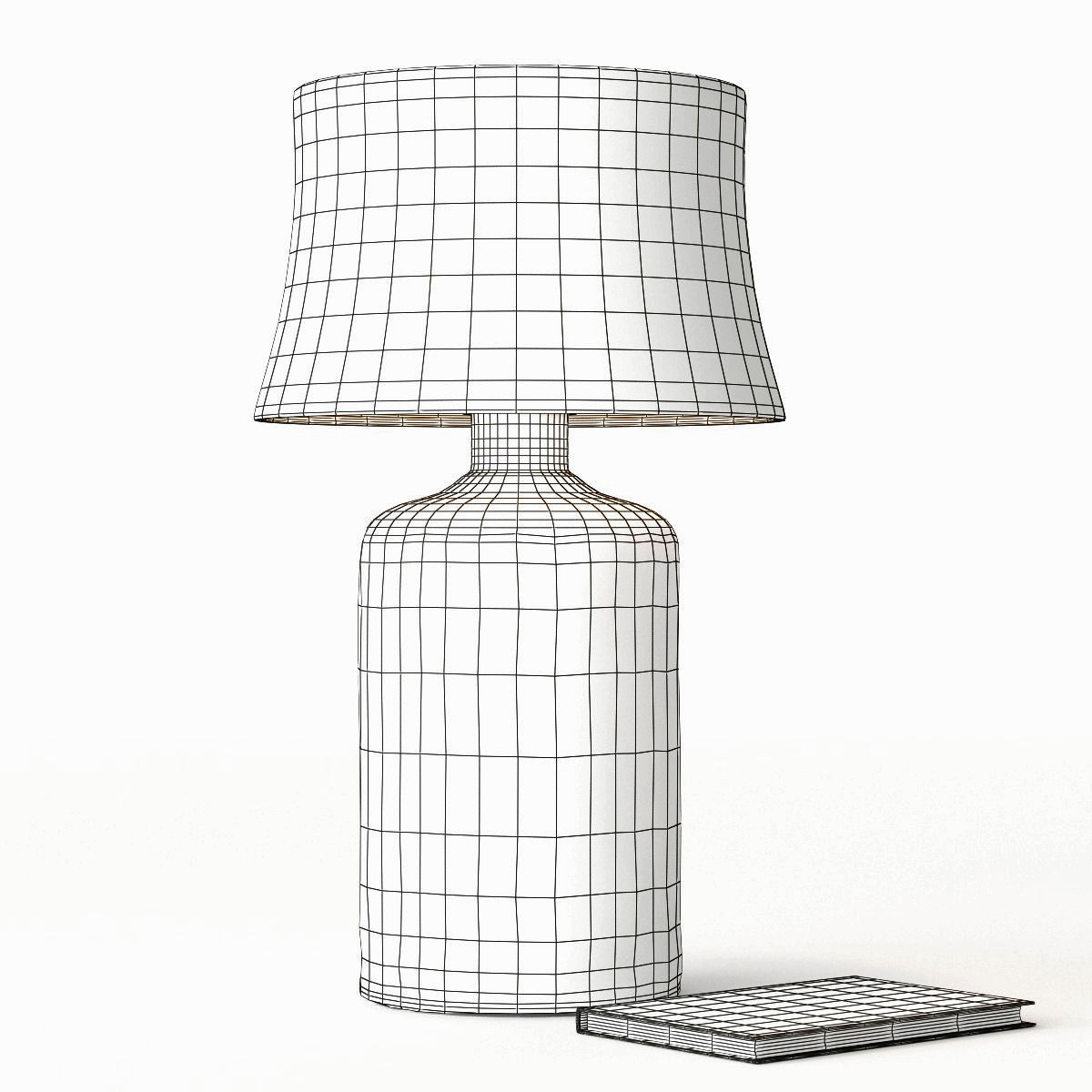Pottery Barn  Clift Glass Table Lamp Base - Espresso 3D model_5