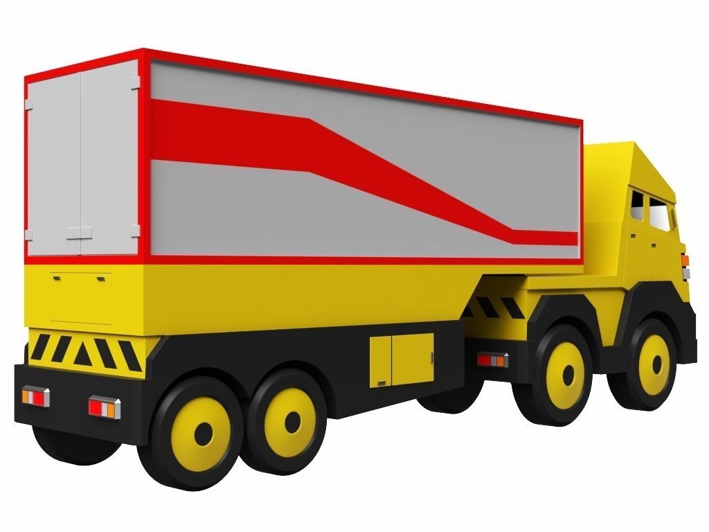 Toy Trailer 3D model_2