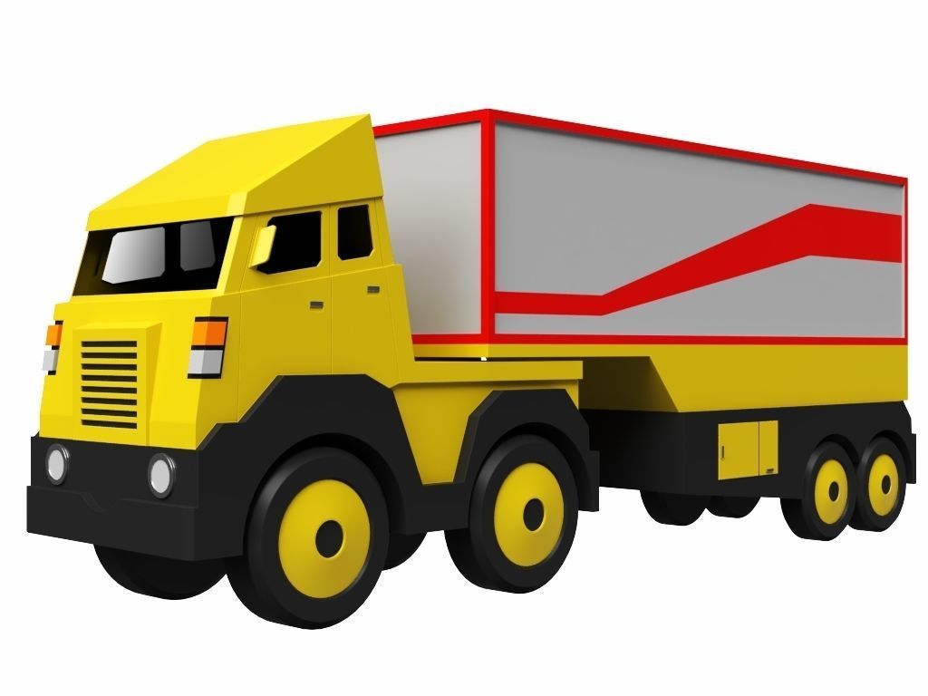 Toy Trailer 3D model_6