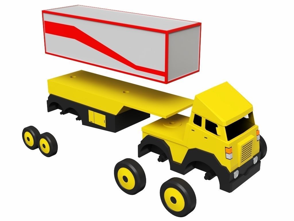 Toy Trailer 3D model_11