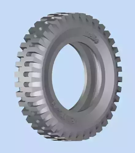 tire willys  rc modelo 3d print escala