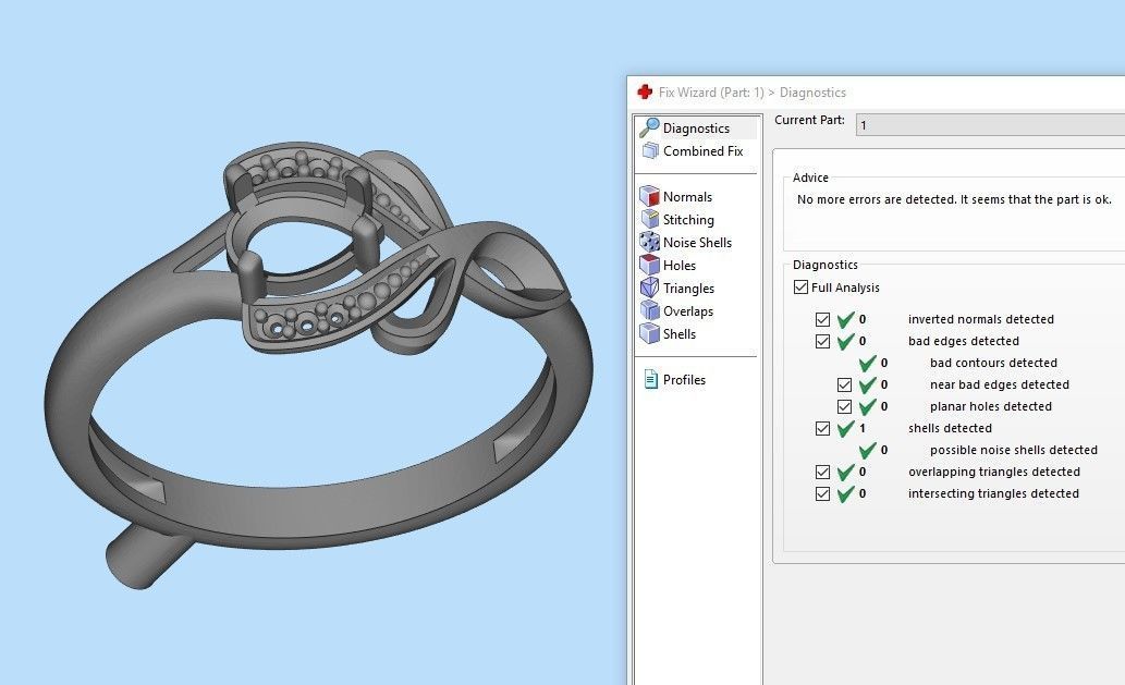 Design Women ring with gems and diamonds 3dm stl 3D print model 3D print model_28