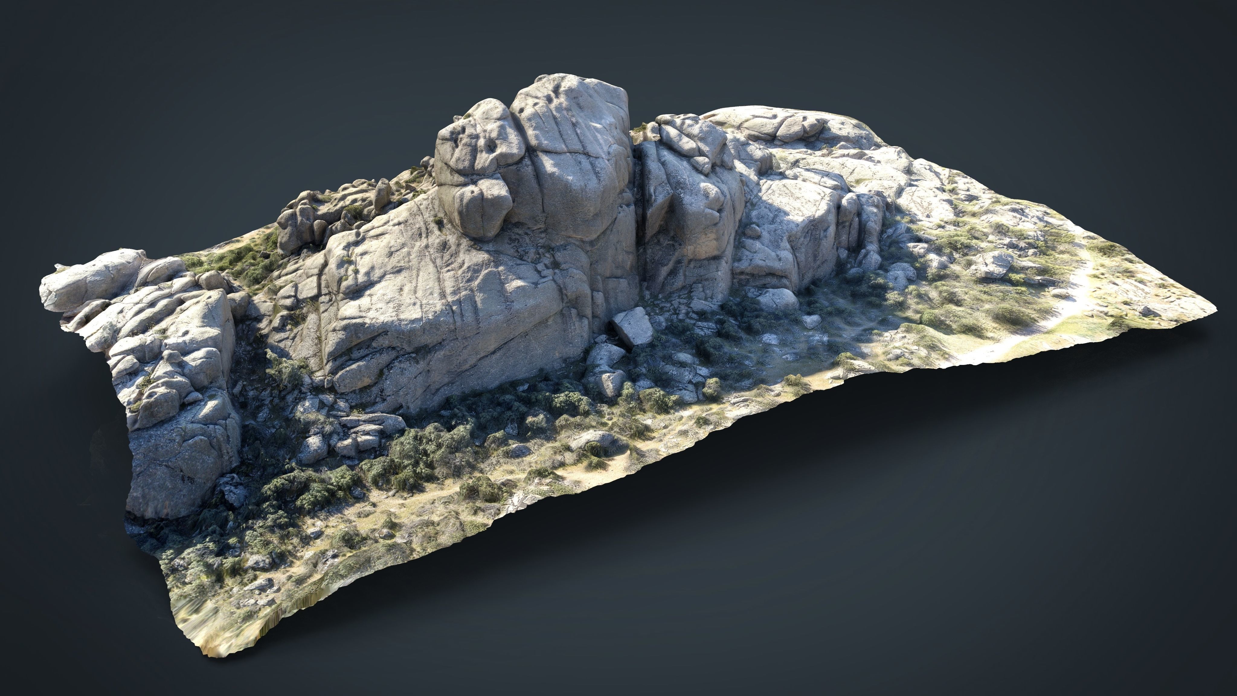 MOUNTAIN ROCKS 7 Low-poly 3D model_2