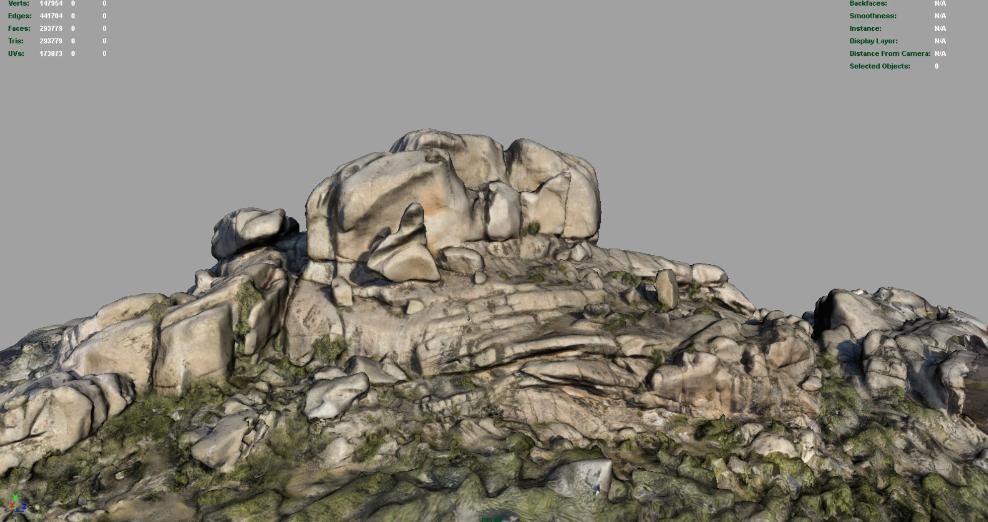 MOUNTAIN ROCKS 7 Low-poly 3D model_5