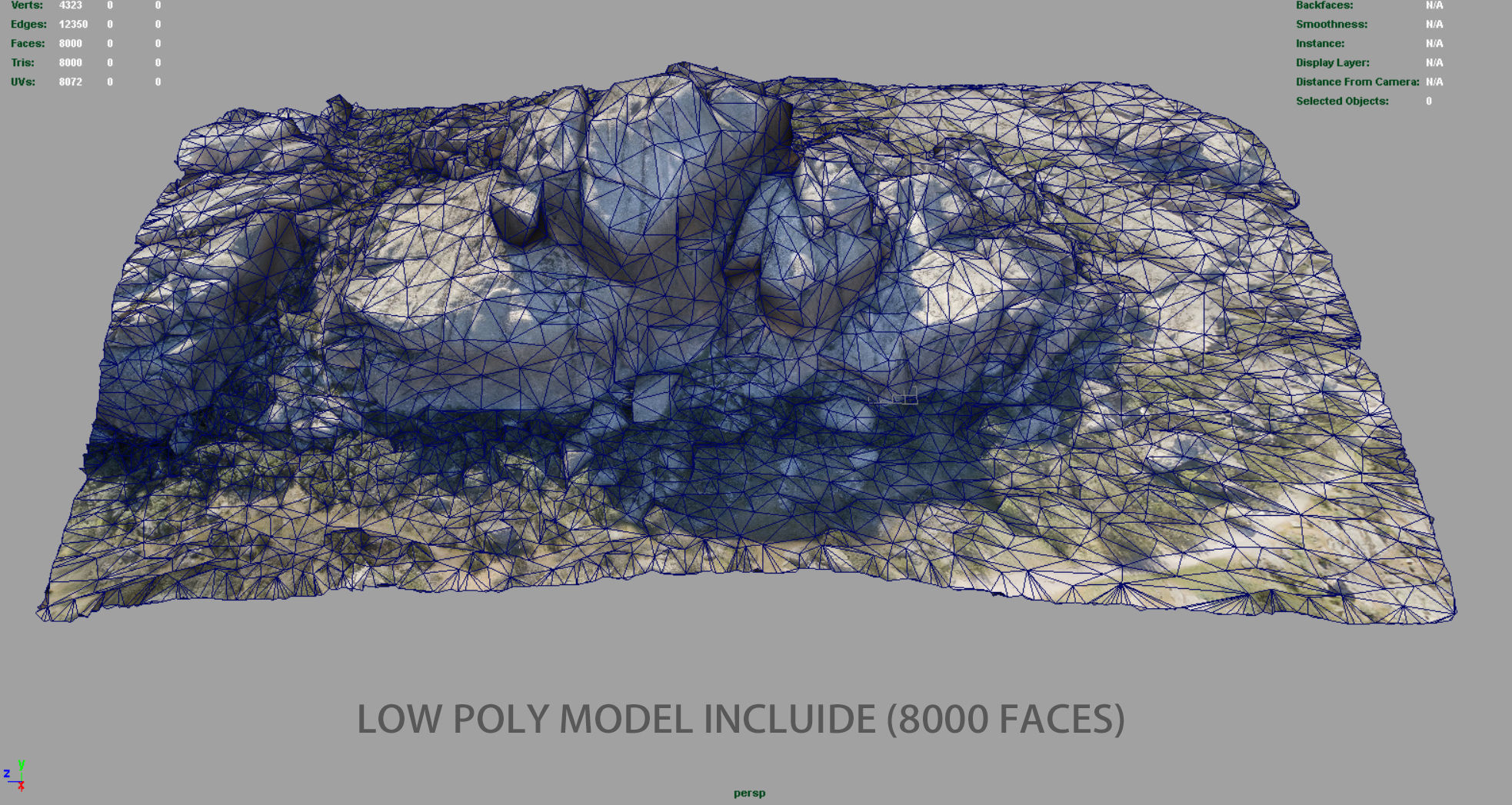 MOUNTAIN ROCKS 7 Low-poly 3D model_14