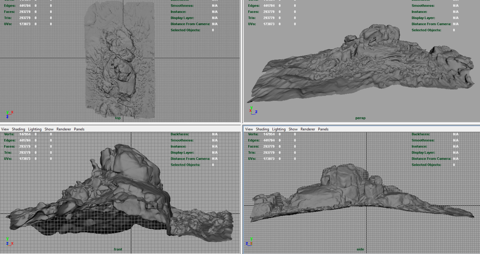 MOUNTAIN ROCKS 7 Low-poly 3D model_10
