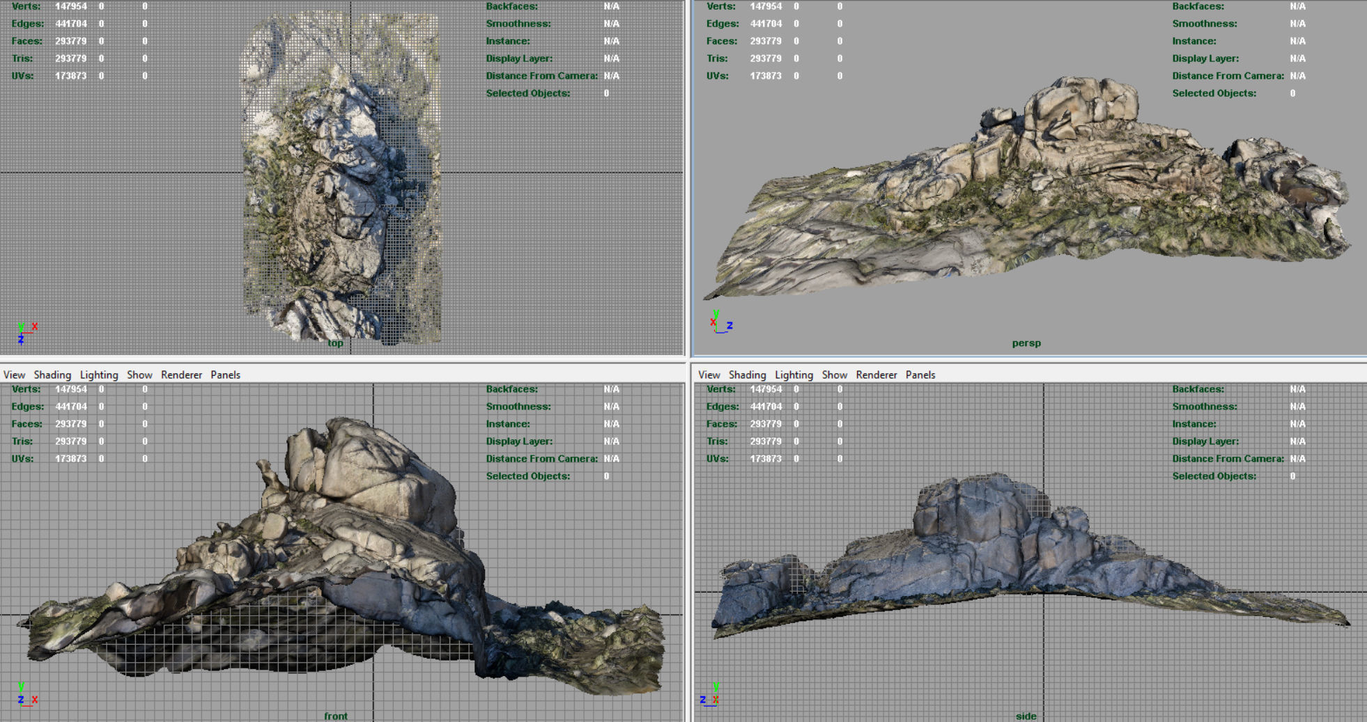 MOUNTAIN ROCKS 7 Low-poly 3D model_9
