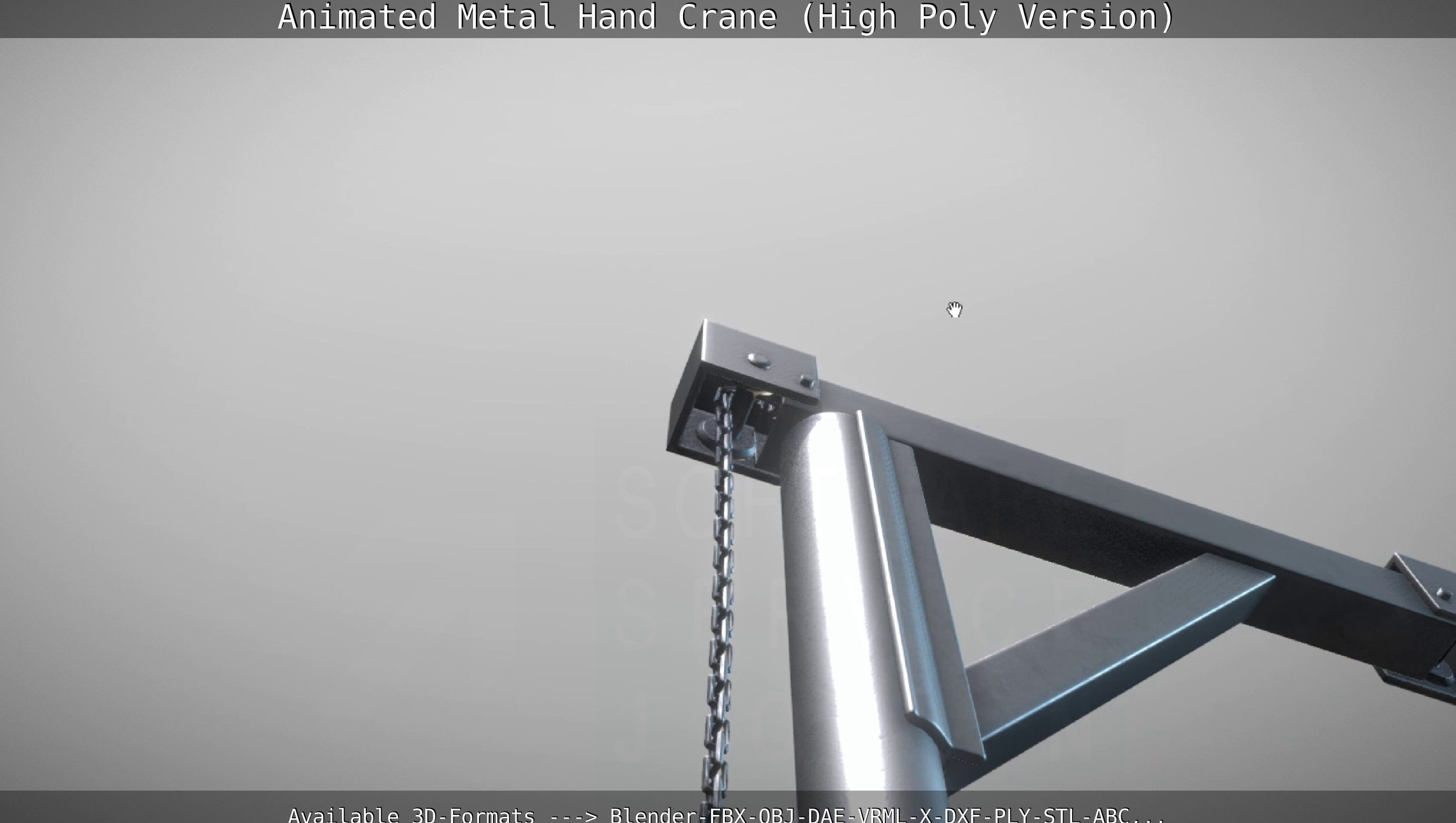 Animated Metal Hand Crane High-Poly Version 3D model_138