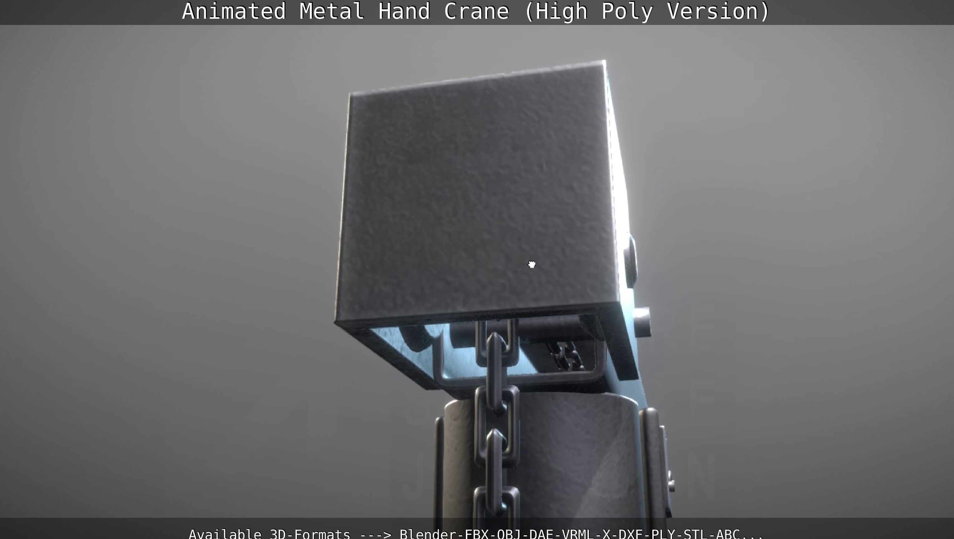 Animated Metal Hand Crane High-Poly Version 3D model_121