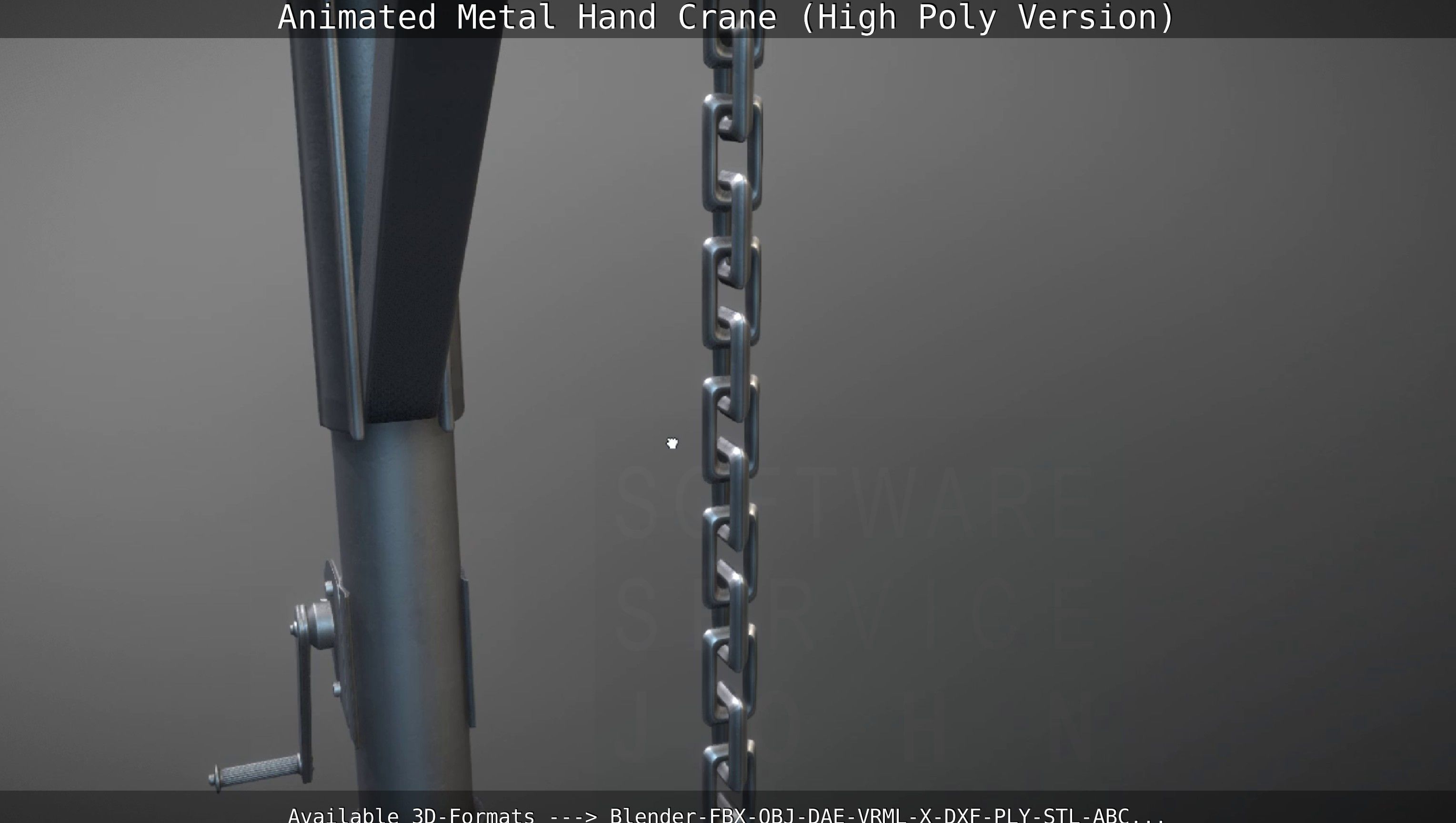 Animated Metal Hand Crane High-Poly Version 3D model_106