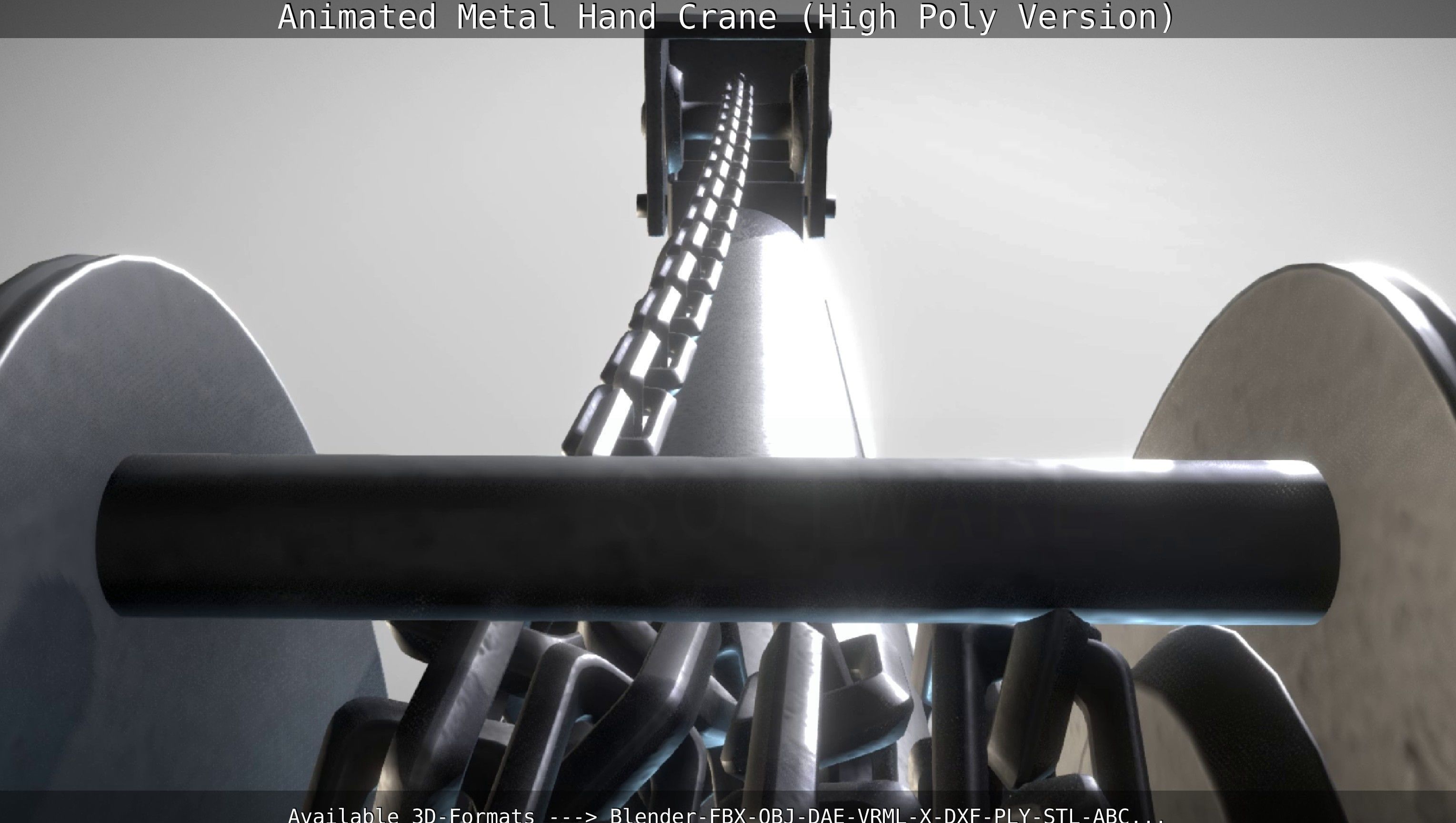Animated Metal Hand Crane High-Poly Version 3D model_131