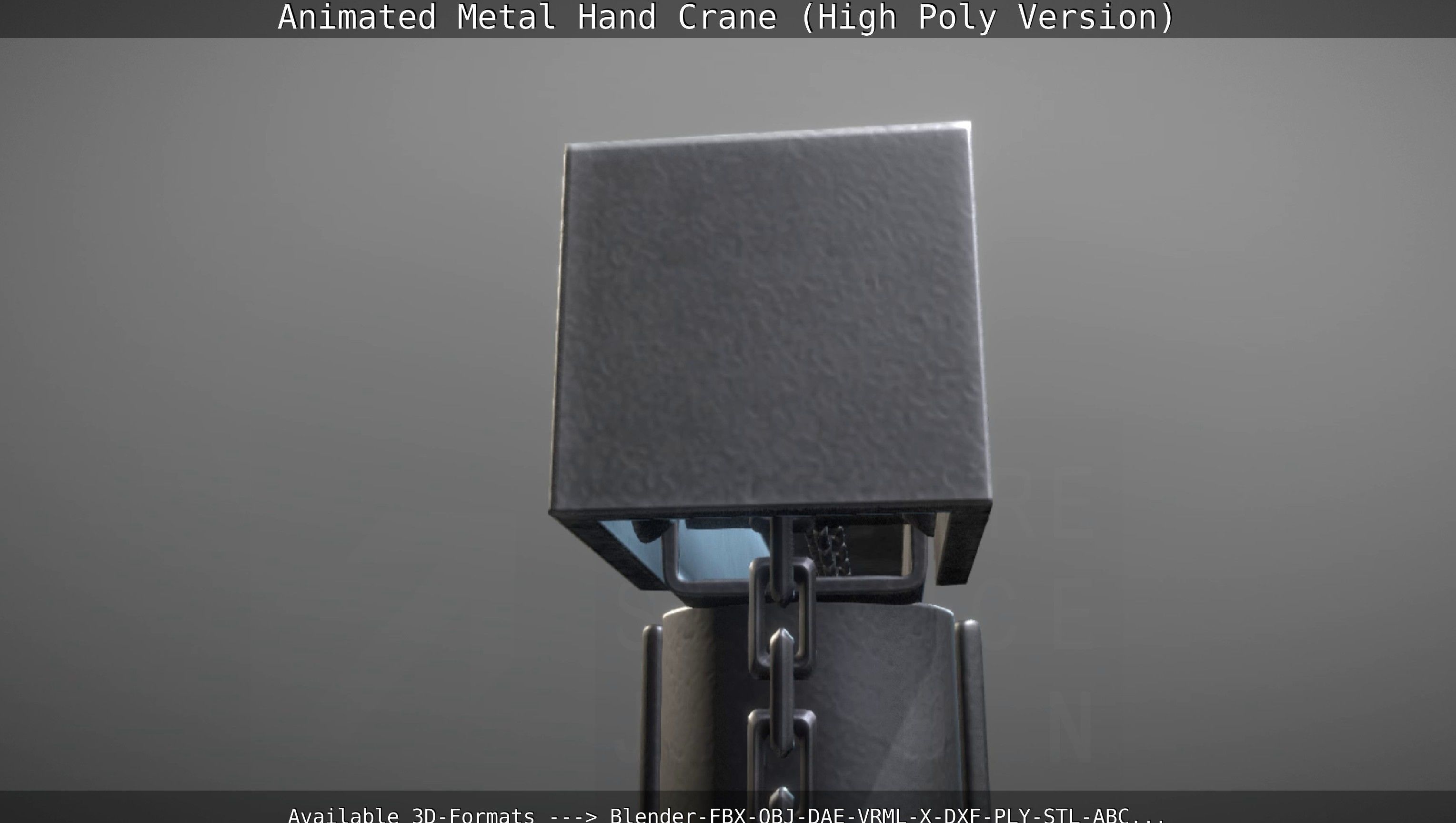 Animated Metal Hand Crane High-Poly Version 3D model_124