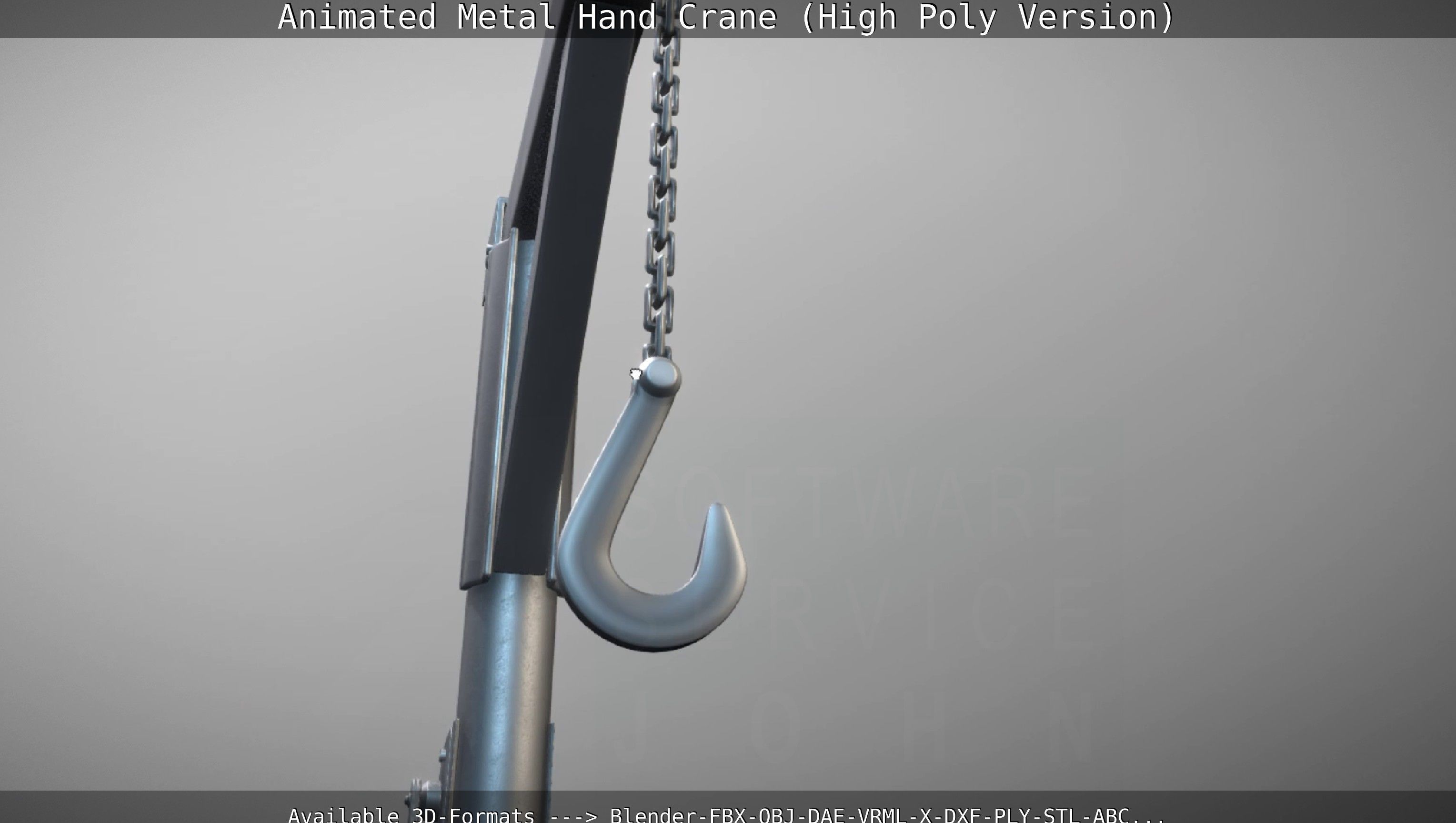 Animated Metal Hand Crane High-Poly Version 3D model_104