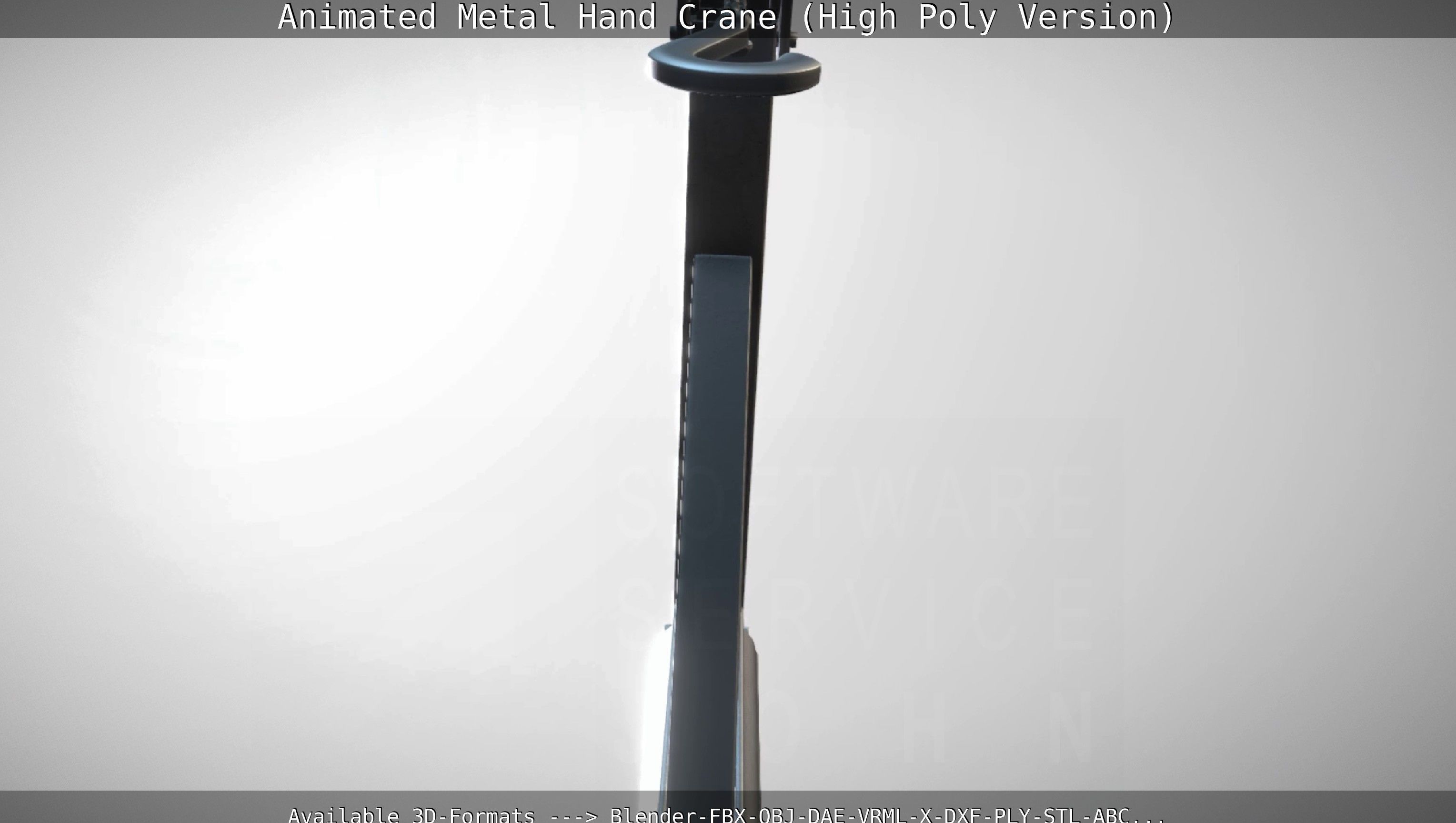 Animated Metal Hand Crane High-Poly Version 3D model_127
