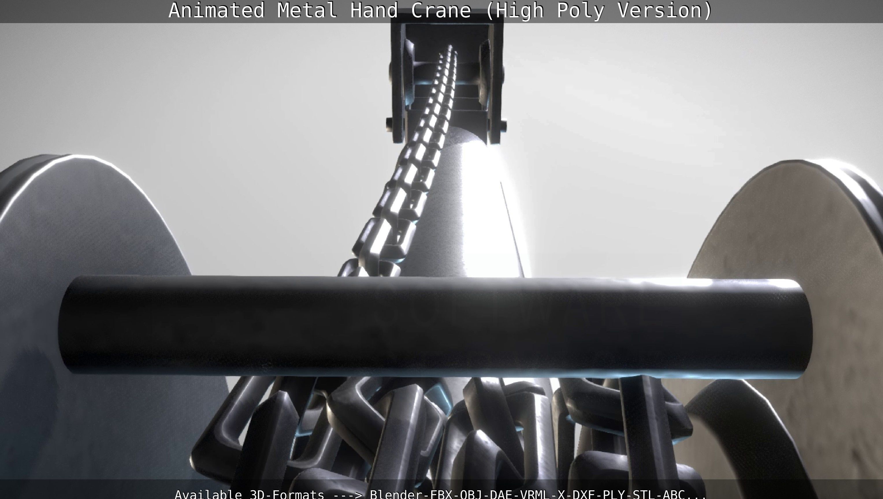 Animated Metal Hand Crane High-Poly Version 3D model_129