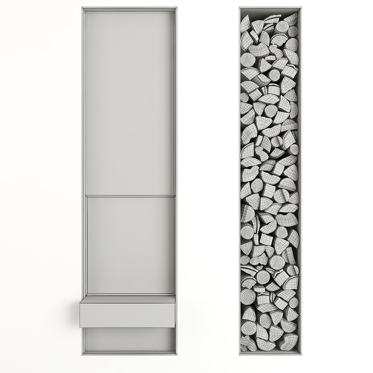 Fireplace and Firewood 49 3D model_1