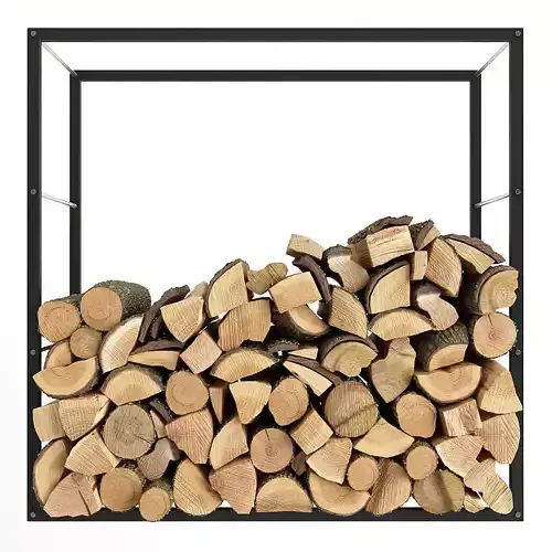 Firewood rack with logs in it