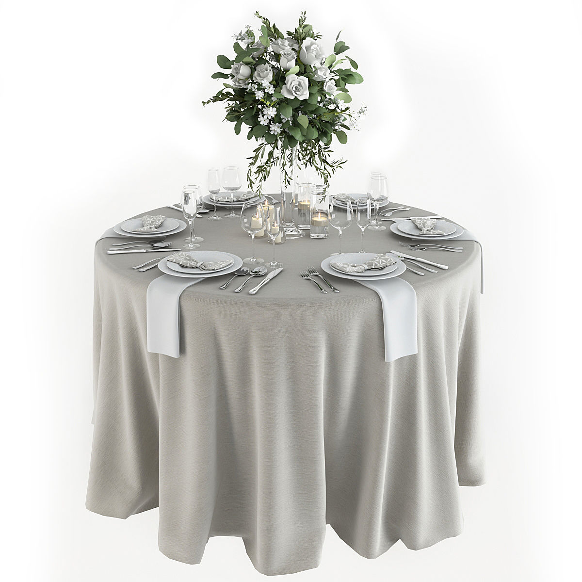 Table Setting 3D model_4