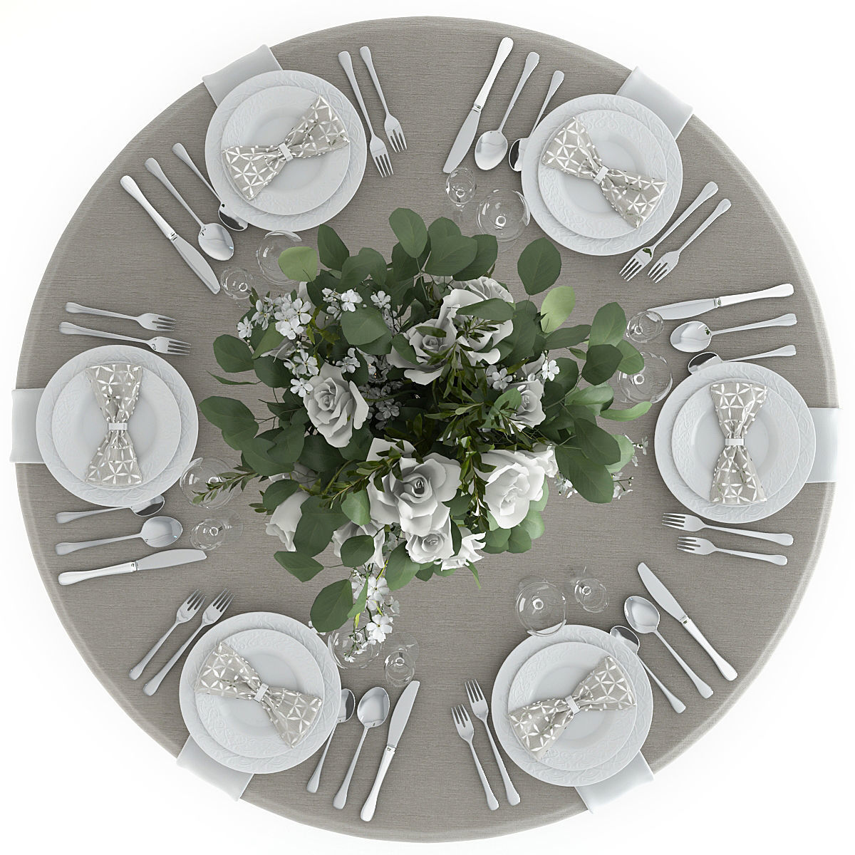 Table Setting 3D model_2