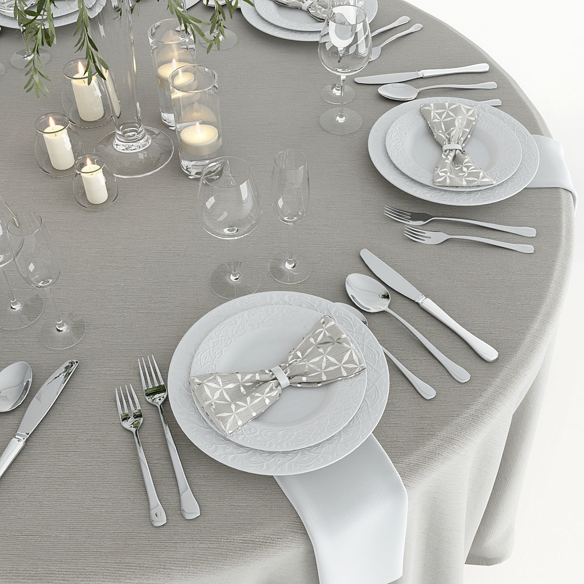 Table Setting 3D model_1