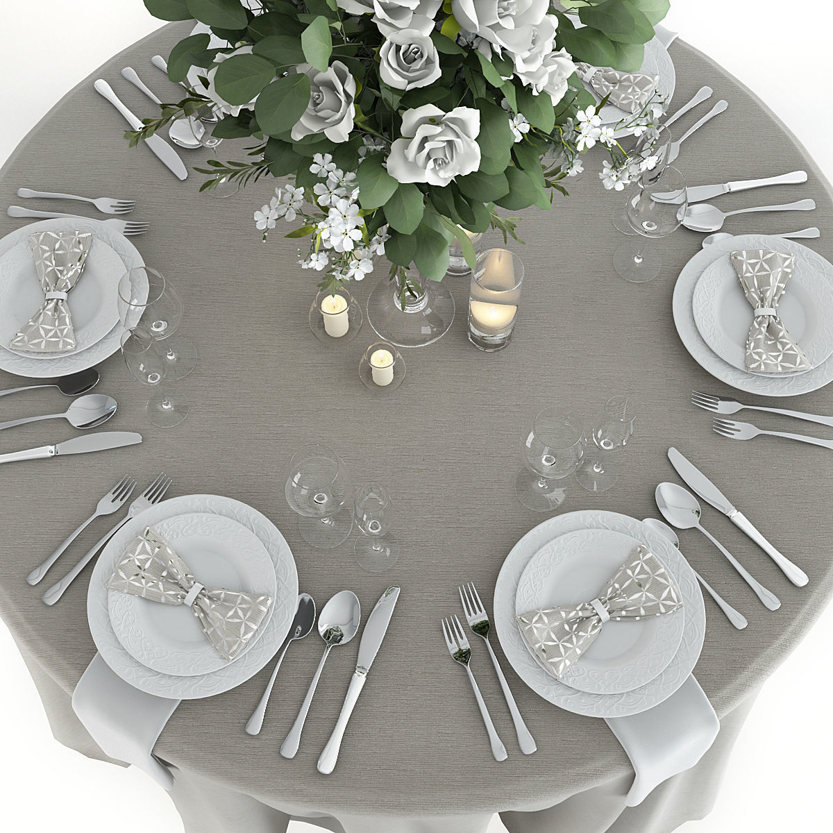 Table Setting 3D model_3
