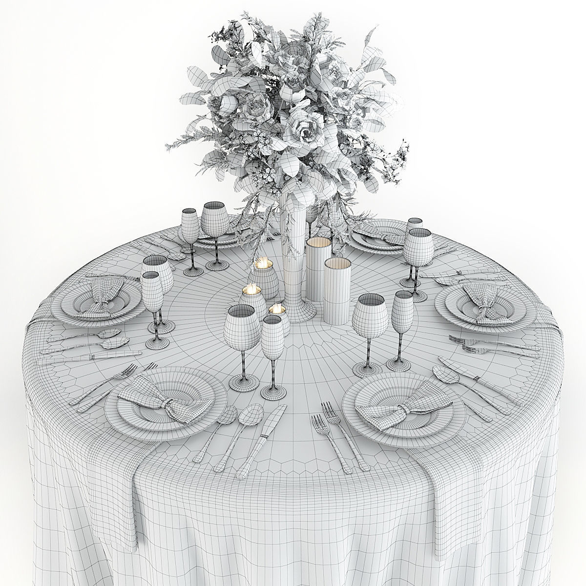 Table Setting 3D model_5