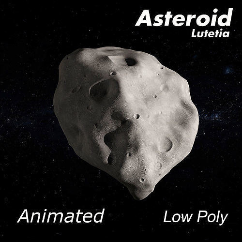 Asteroid Lutetia  Low-poly 3D model