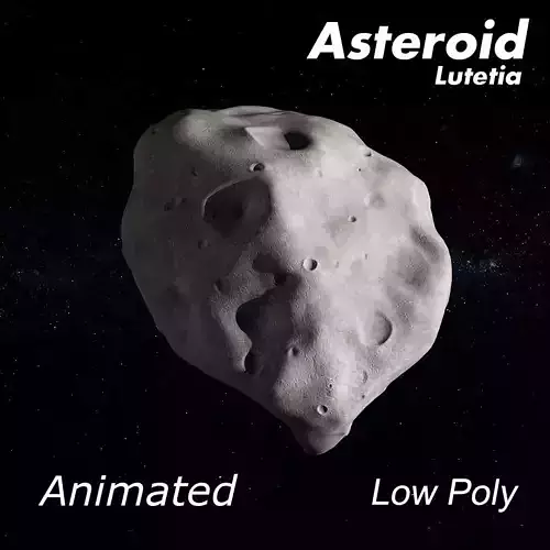 Asteroid Lutetia  Low-poly 3D model