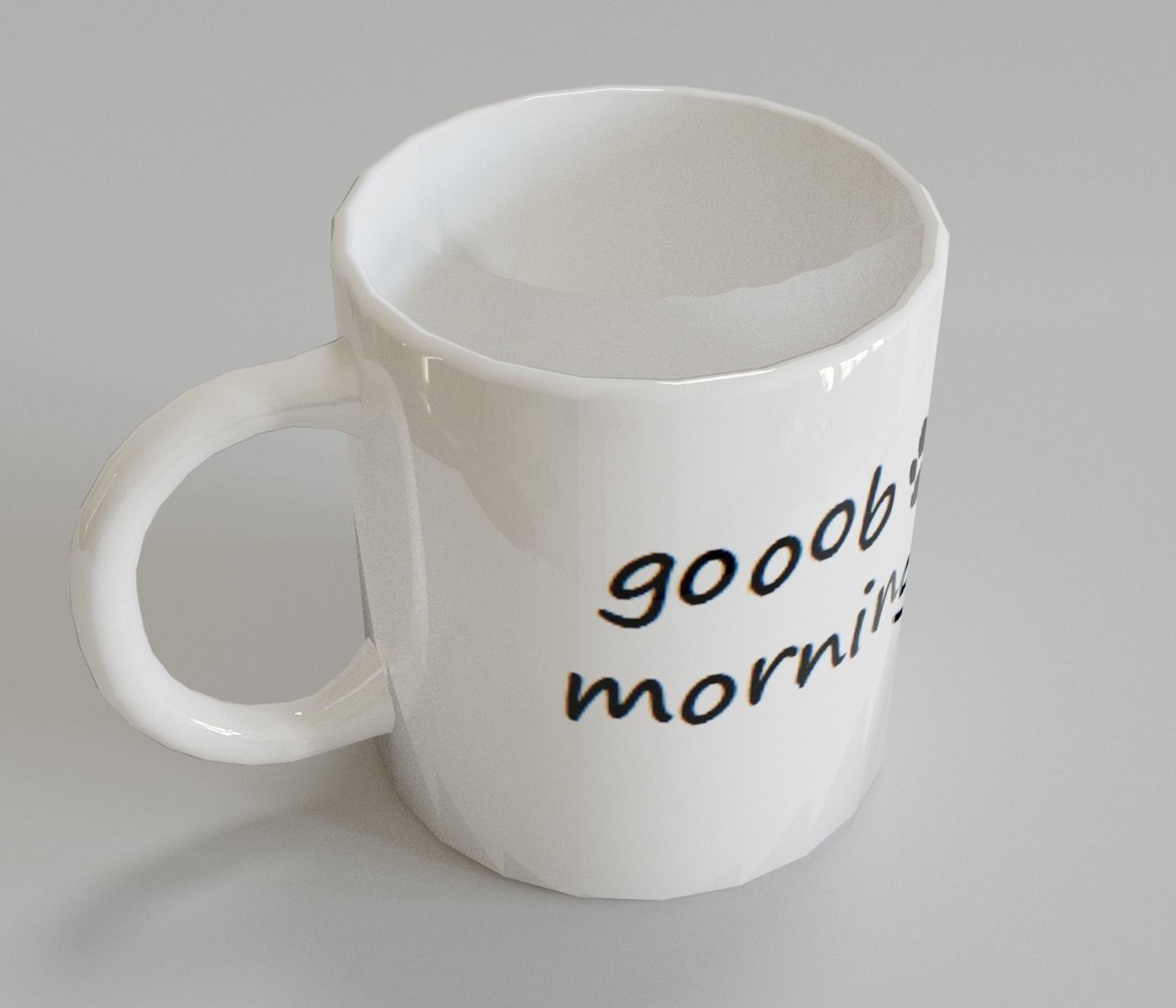 Mug coffee Low-poly 3D model_2