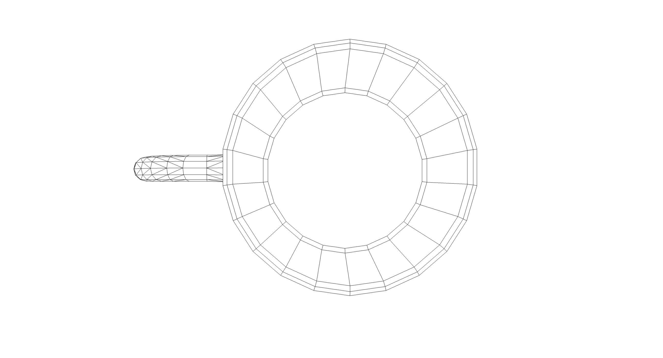 Mug coffee Low-poly 3D model_6