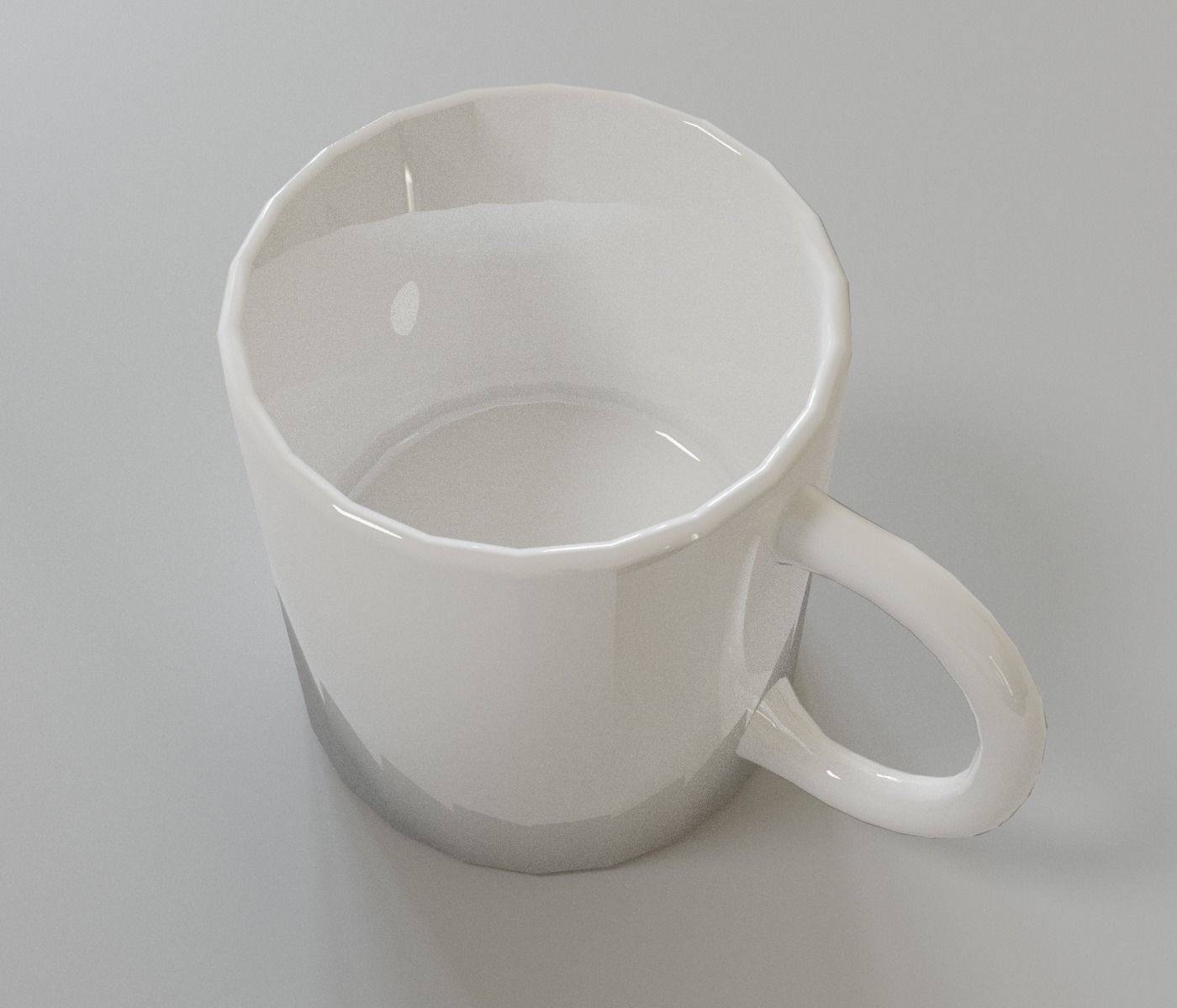Mug coffee Low-poly 3D model_3