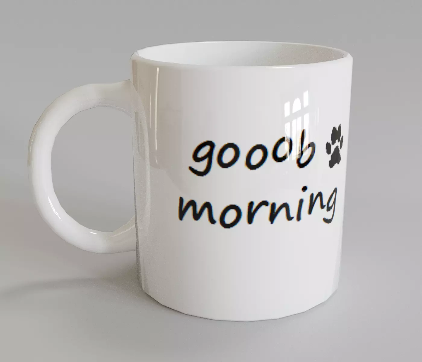 Mug coffee Low-poly 3D model_0