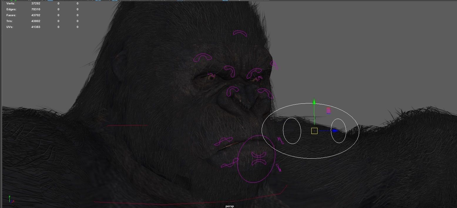 Realistic Gorilla  Face Rigged Game Ready Low-poly 3D model_5