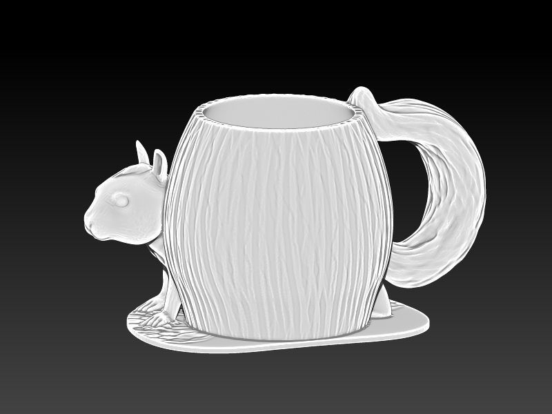 Squirrel Mug 3D print model_4