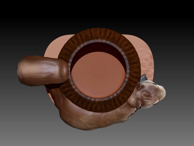 Squirrel Mug 3D print model_2
