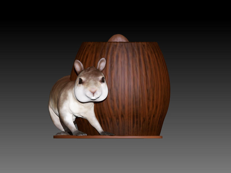 Squirrel Mug 3D print model_1