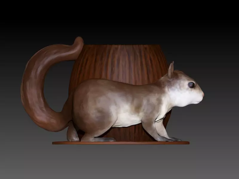 Squirrel Mug 3D print model_0