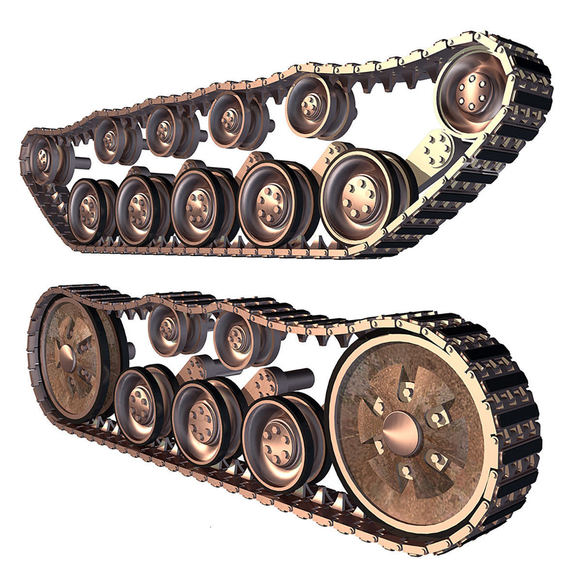 Continuous tracks 3D model_4