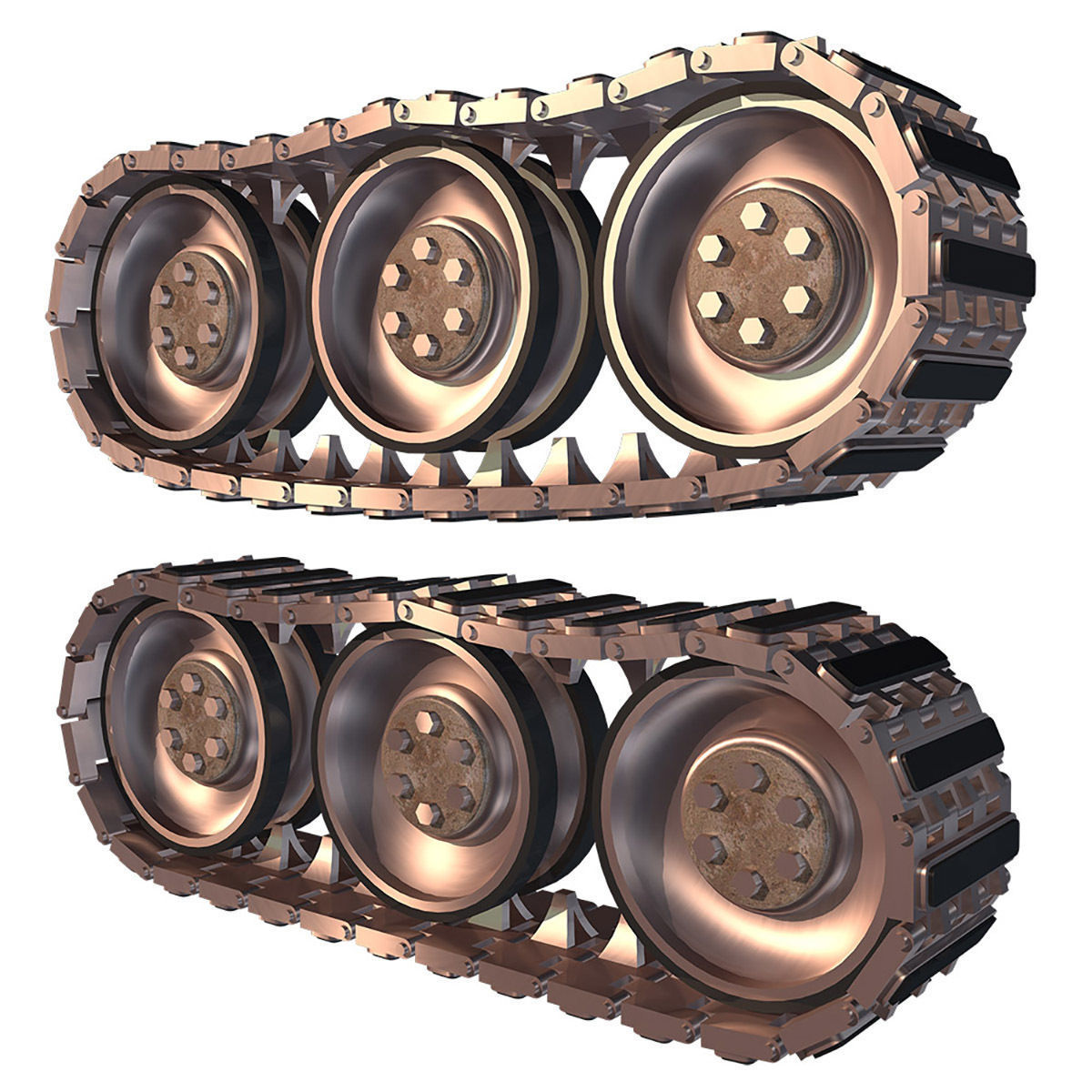 Continuous tracks 3D model_5