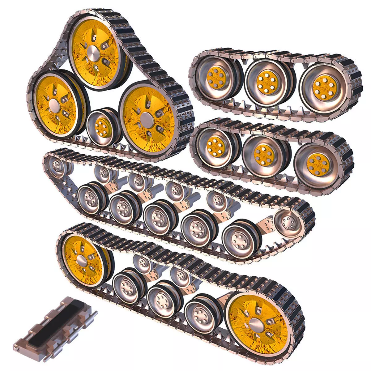 Continuous tracks 3D model_0