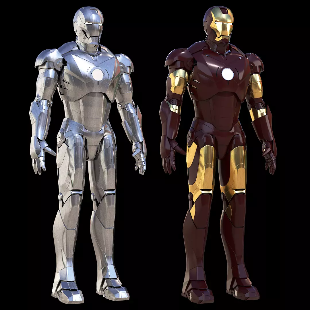 Iron Man Mark 2 and 3 Pack 3D Model Collection_0