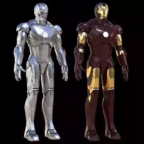 Iron Man Mark 2 and 3 Pack 3D Model Collection