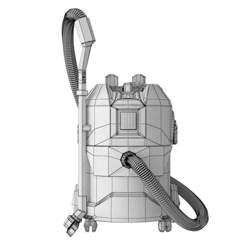 Makita Vacuum Cleaner Wet and Dry Dust Extractor  Low-poly 3D model_4