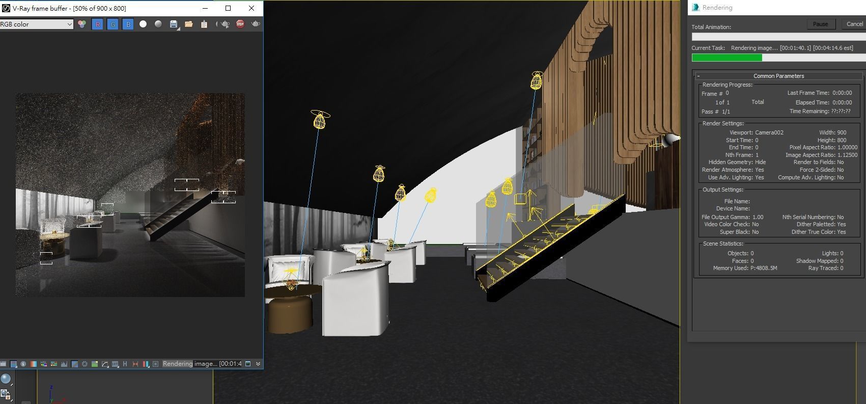 Reception hall 3D model_3