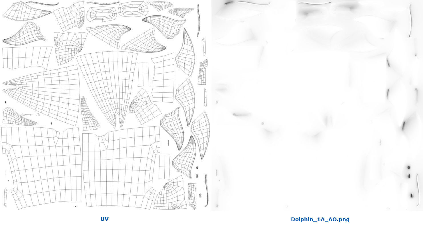 Dolphin 1A Low-poly 3D model_6