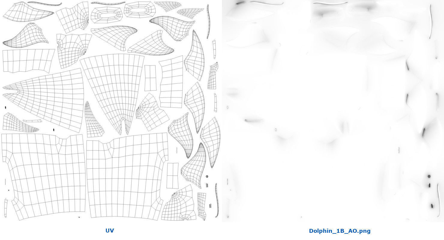 Dolphin 1B Low-poly 3D model_6