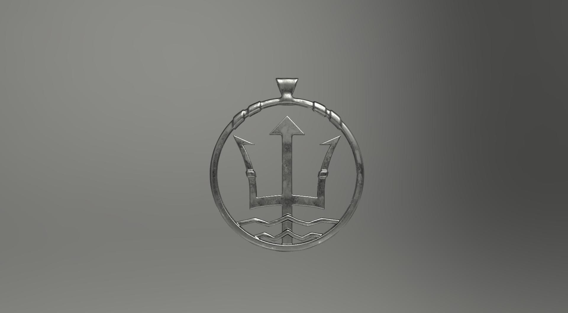 Pendant Poseidon 3dPrint 3D print model_2