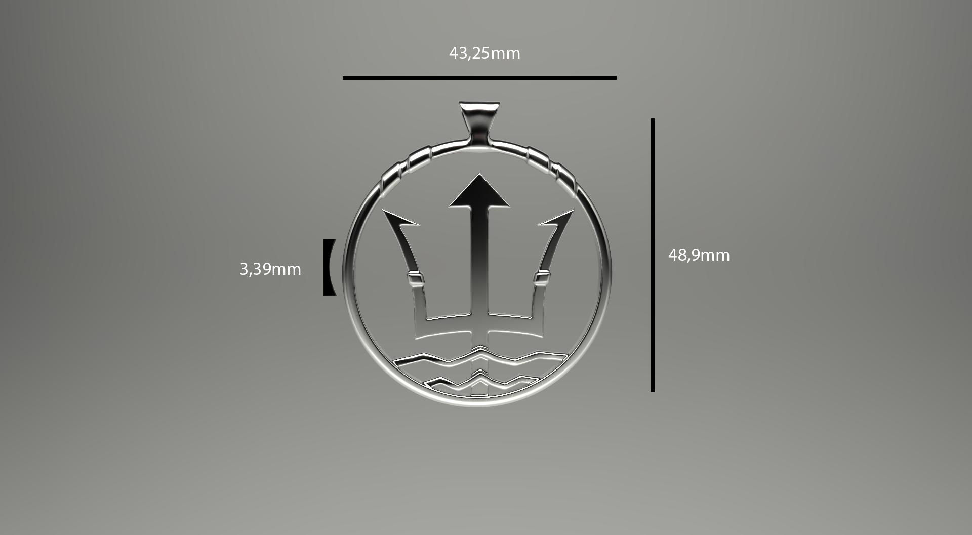 Pendant Poseidon 3dPrint 3D print model_11
